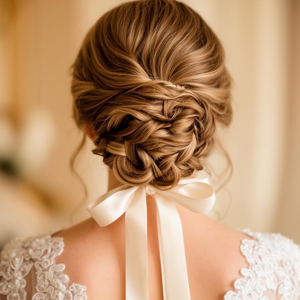 Peinado de novia con recogido elegante